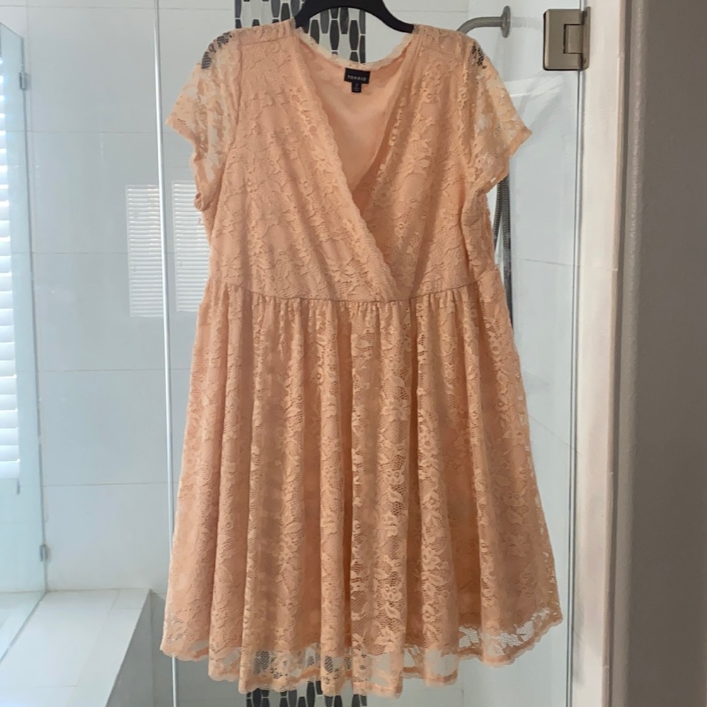 Beautiful Peach Babydoll Torrid Dress